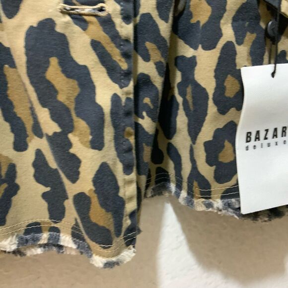NWT Bazar deluxe Leopard Print double breasted Jacket made in Italy - Picture 4 of 10